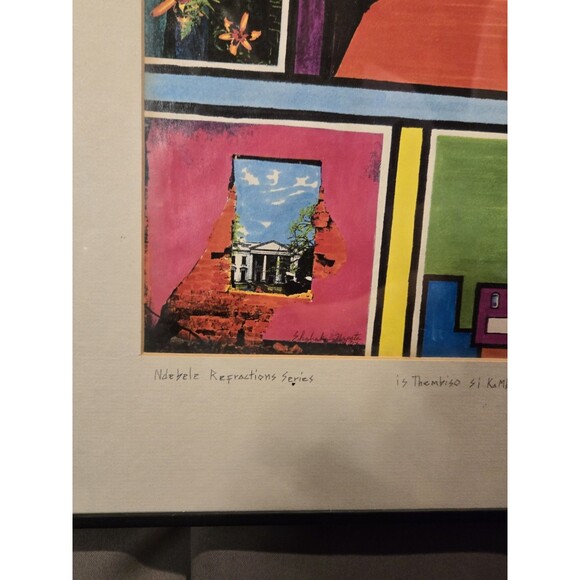 S African Art By Shabaka Napata, Ndebele Tribe, 1993 Rare Find - Picture 5 of 9